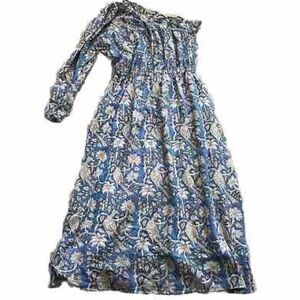 HOLLY SHAE FLORAL PRINT ONE SHOULDER MAXI DRESS SIZE LARGE FEMININE DAINTY CHIC